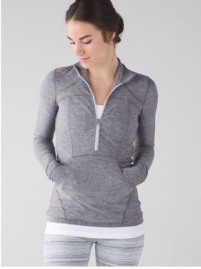 LULULEMON DEFINE pullover jacket size 8 heathered slate workout gym running